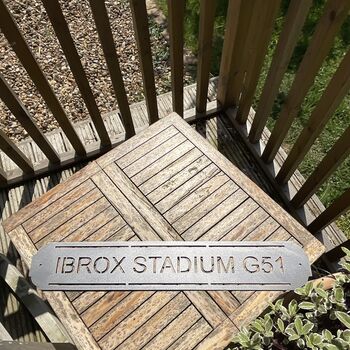 Ibrox Stadium Metal Football Street Sign – Designed And Made In Britain, 10 of 11