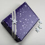 Navy Stars Christmas Wrapping Paper Gift Tag Set, thumbnail 4 of 8