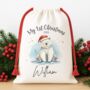 1st Christmas Polar Bear Christmas Sack, thumbnail 2 of 3