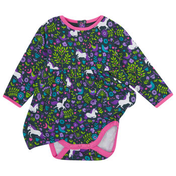 Girls Baby Body Dress | Unicorn | Organic, 4 of 10