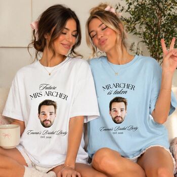 Custom Groom Face Bridal Party T Shirt, 2 of 5