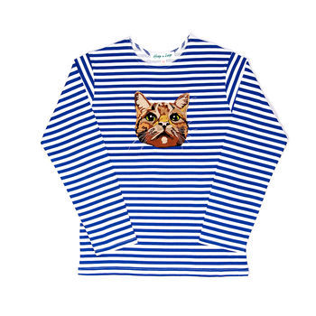 Personalised Pet Embroidered Long Sleeve Stripy T Shirt, 4 of 6