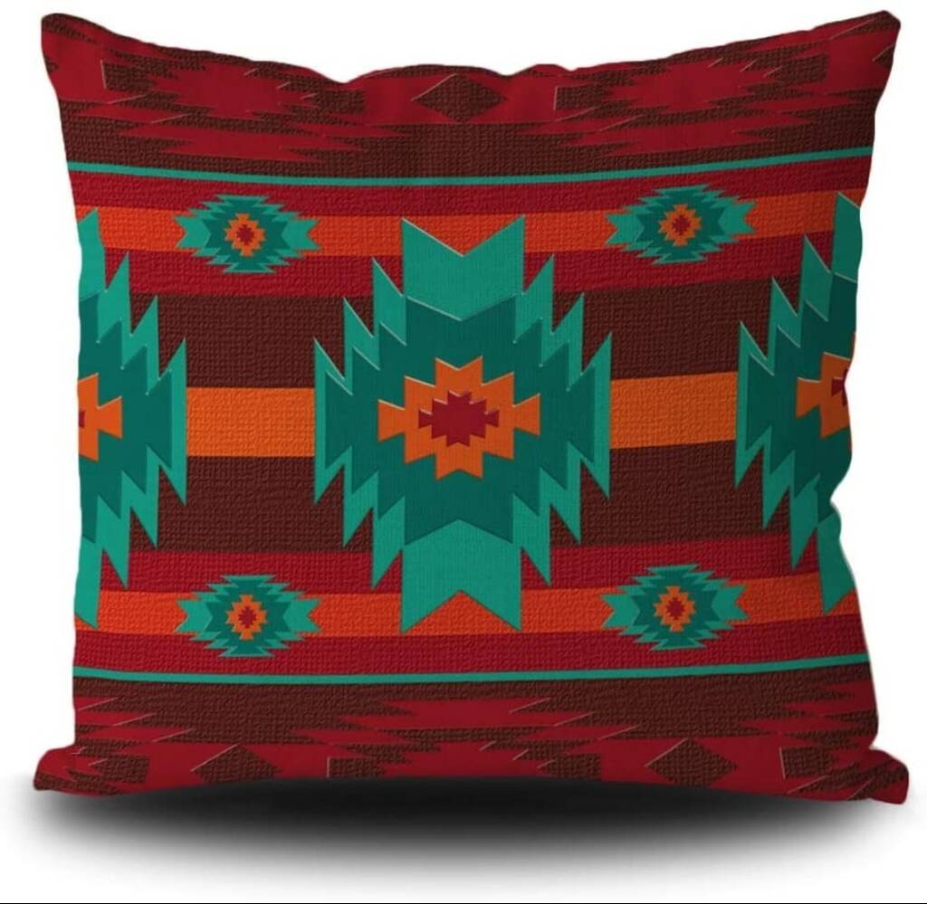 Set Of Four Cushion Covers Aztec Navajo Tribal By Air Armor