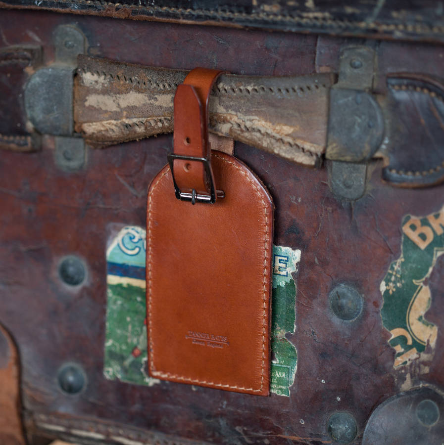 Steamship Leather Luggage Tag By Tanner Bates | notonthehighstreet.com