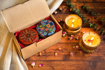 Set Of Two Scented Candle | Candle Gift Box, 6 of 9