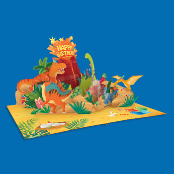 Dinosaurs 3D Pop Up Birthday Card, 2 of 4