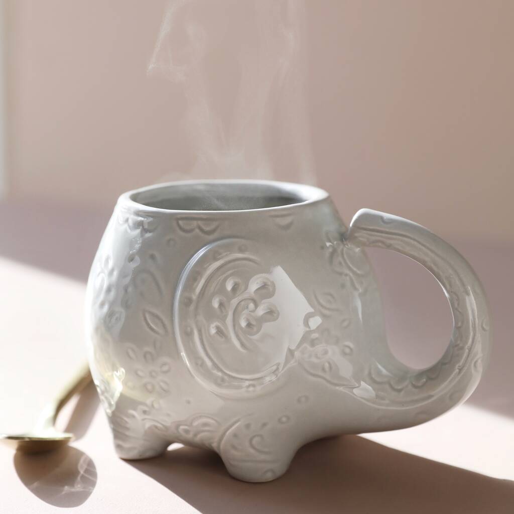 Ceramic Paisley Elephant Mug, 1 of 3
