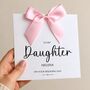 Daughter On Your Wedding Day Card, Luxury Bow Wedding Couple Card, thumbnail 1 of 5