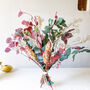 Pink Protea And Preserved Eucalyptus Bouquet, thumbnail 1 of 5