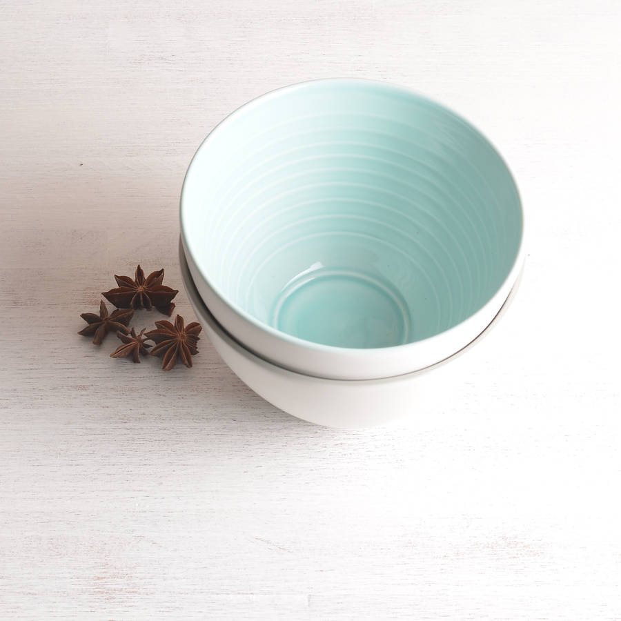 Tactile Coloured Porcelain Bowl, 1 of 8