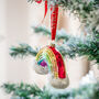 Personalised Rainbow With Clouds Christmas Bauble, thumbnail 3 of 4