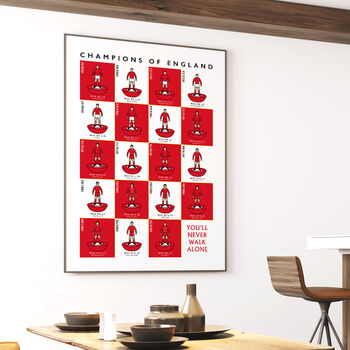 Liverpool 19 Times Champions Of England Poster, 4 of 8