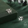 Sterling Silver Tiny Biohazard Stud Earrings, thumbnail 7 of 12