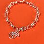 Sterling Silver Zodiac Scorpio Initial Charm Bracelet, thumbnail 1 of 3