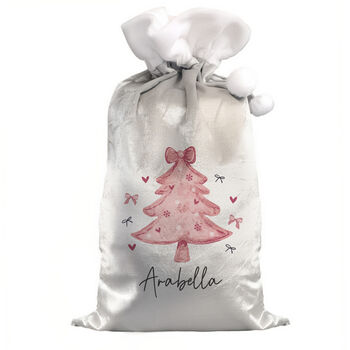 Personalised Pink Christmas Tree Sack, 4 of 4