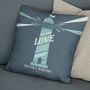 Personalised Lighthouse Cushion For Couples, thumbnail 2 of 5