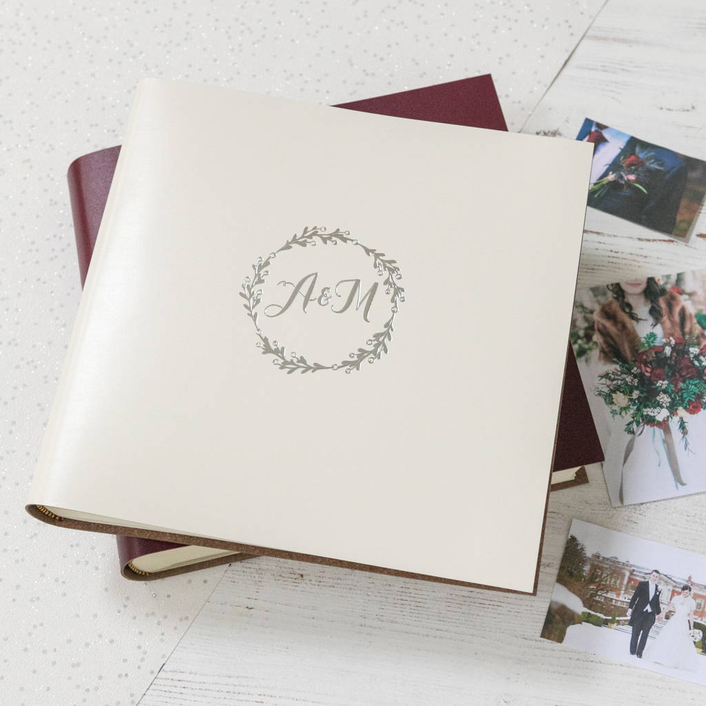 wreath wedding guest book or photo album by begolden wedding guest book photo album