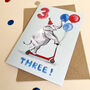Elephant 3rd Birthday Card, thumbnail 3 of 6