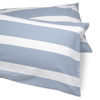 Blue Reversible Thin Striped Bedding Set, 2 of 3