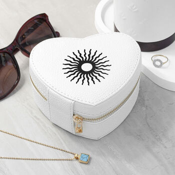 Customisable Sun White Heart Jewellery Case, 3 of 11