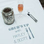 Personalised Organic Cotton Grub's Up Tablecloth, thumbnail 4 of 7