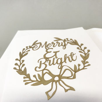 Paper Cut Luxury Gold Christmas Card, 5 of 12