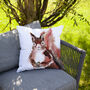 Inky Squirrel Outdoor Cushion For Garden Furniture, thumbnail 7 of 8