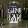 Personalised Gin Bar Changing Lights Lamp, thumbnail 1 of 3