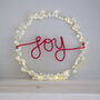 Joy Holly Wreath Light, thumbnail 9 of 12