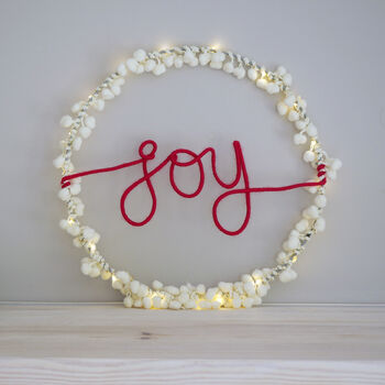 Joy Holly Wreath Light, 9 of 12