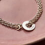 Personalised Sterling Silver And Gold Circle Bracelet, thumbnail 2 of 5