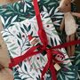 Meredith White Christmas Foliage Wrapping Paper, thumbnail 2 of 7