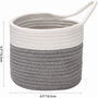 Hanging Cotton Rope Baskets Small Woven Storage Basket, thumbnail 5 of 8