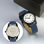 Personalised Black With Blue Canvas Strap Boys Watch, thumbnail 4 of 8