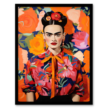 Fierce Frida Artist Modern Multicolour Wall Art Print, 5 of 6