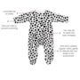 Dalmatian Print Zip Up Baby Sleepsuit, Organic Cotton, thumbnail 4 of 4