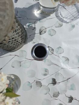 Sage And Stem Outdoor Garden Tablecloth With Parasol Hole, 2 of 5