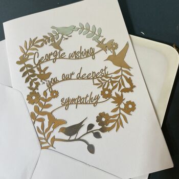 Personalised Sympathy Silver Papercut Card, 11 of 12