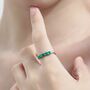 Sterling Silver Natural Amethyst Half Infinity Ring, thumbnail 7 of 12