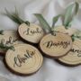 Personalised Wood Wedding Favour Place Names X 10, thumbnail 1 of 8