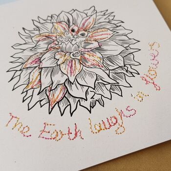The Earth Laughs In Flowers Embellished Card, 3 of 5