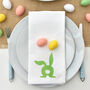 Easter Bunny Rabbit Silhouette Napkin, thumbnail 3 of 7