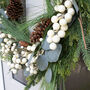 White Berry And Pinecone Wreath, thumbnail 4 of 5