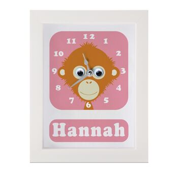 Personalised Children's Orangutan Clock, 8 of 9