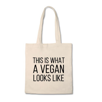 'What A Vegan Looks Like' Cotton Tote Bag, 2 of 3