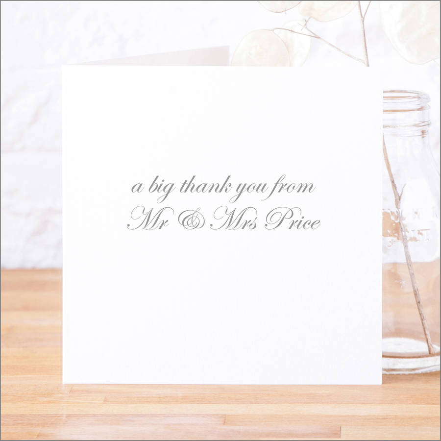 Single Or Pack Of Personalised Thank You Cards D2, 1 of 6