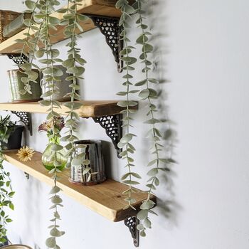 Natural Wood Shelf With Decorative Brackets, 4 of 4
