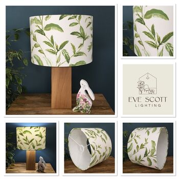 Oasis Spruce Green Botanical Drum Lampshade, 10 of 10