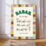 Babar Yoga Nursery Art Print, thumbnail 2 of 3