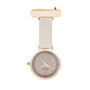 Rose Gold And Grey Leather Nurse Fob Watch, thumbnail 2 of 6